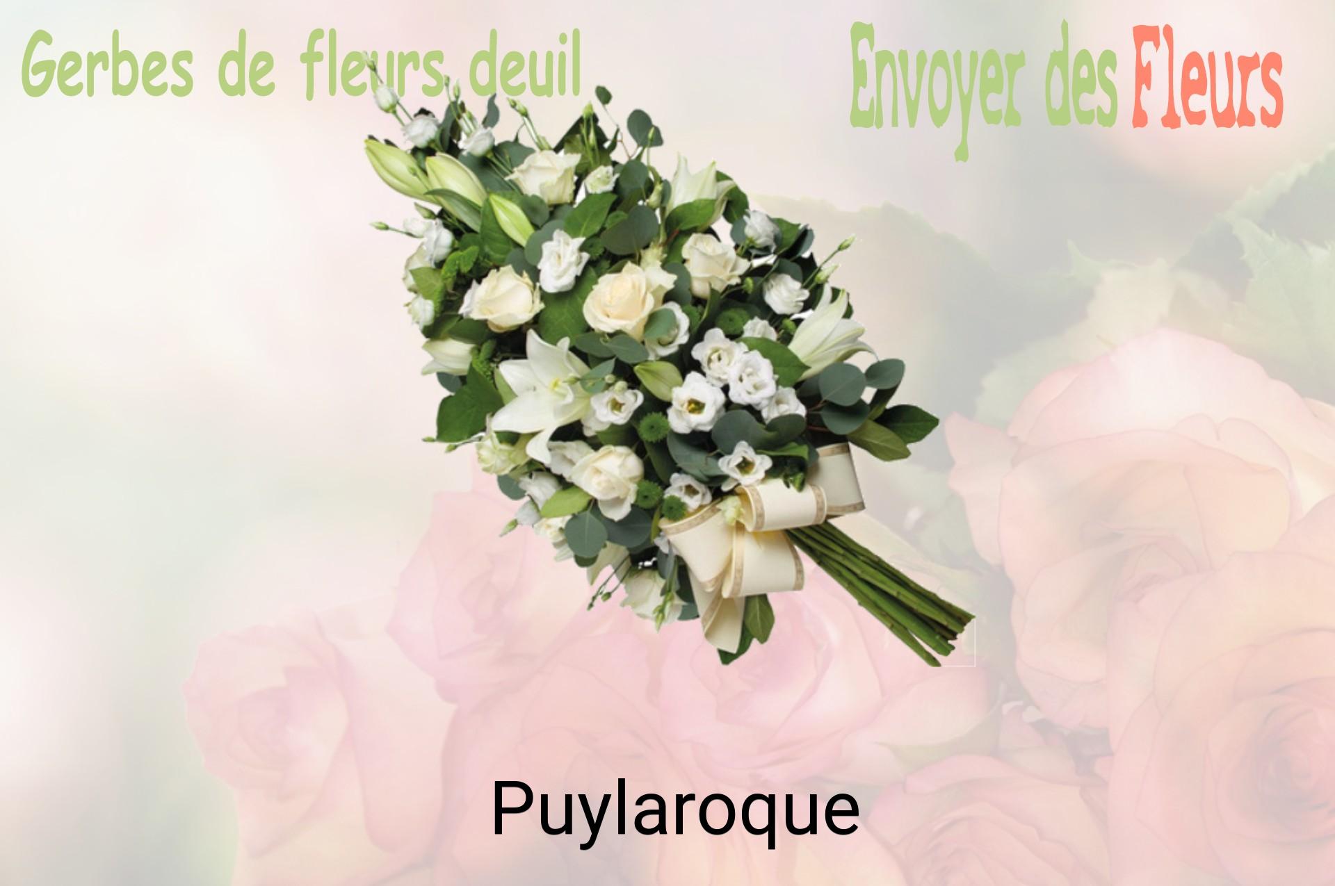 Gerbe de fleurs de deuil livrée à Puylaroque